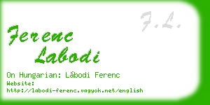 ferenc labodi business card